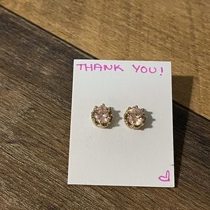 Pink stone, Gold Juicy Couture earrings
